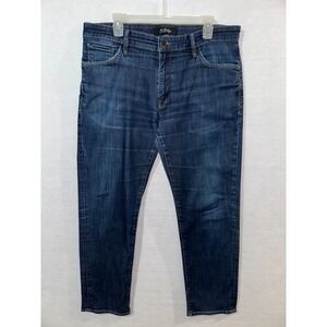 34 Heritage Jeans Men's Blue Denim Charisma Comfort Flat Front Straight leg